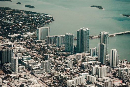 overhead view of Fort Lauderdale, Florida